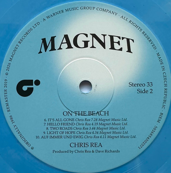 Chris Rea - On The Beach [Sea Blue Marble Vinyl] (5026854502571)
