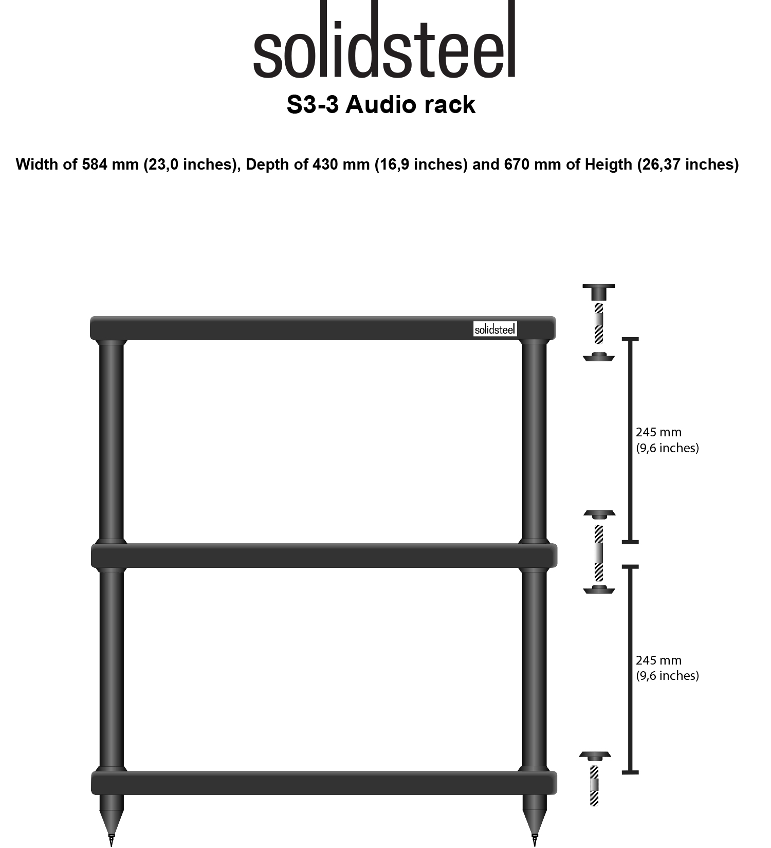 Solidsteel S3-3 walnut