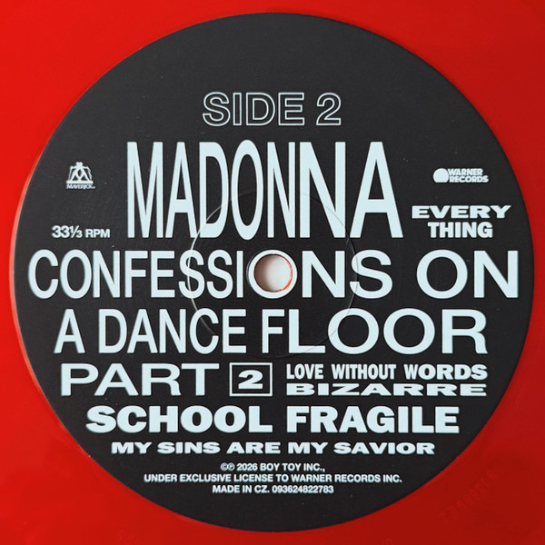 Madonna - Confessions II [Translucent Red Vinyl] (0093624822783)
