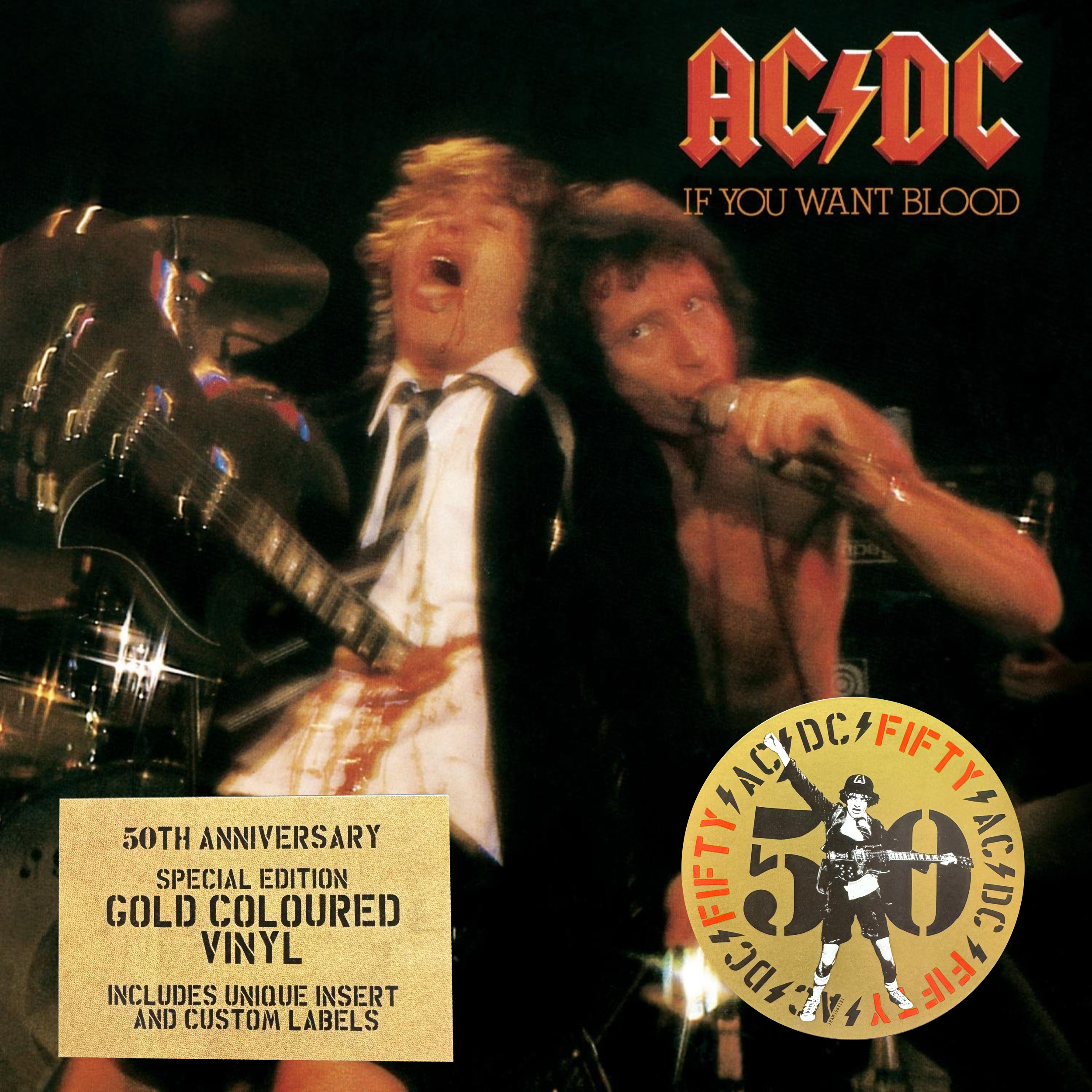 AC/DC - If You Want Blood You've Got It [50th Anniversary Edition Gold Vinyl] (196588733413)