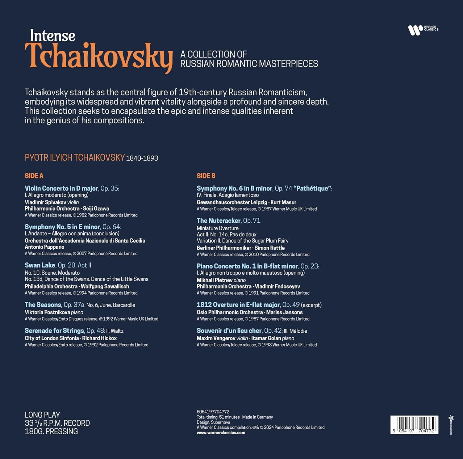 Various Artists - Tschaikowsky: A Collection of Russian Romantic Masterpieces (5054197704772)