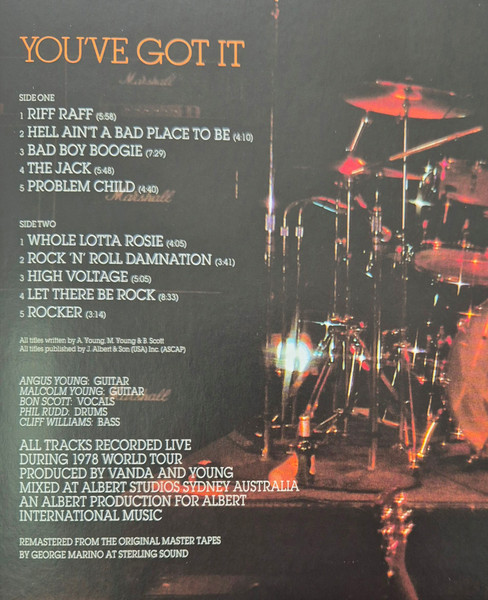 AC/DC - If You Want Blood You've Got It [50th Anniversary Edition Gold Vinyl] (196588733413)