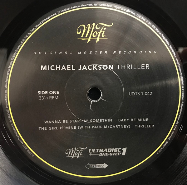Michael Jackson - Thriller [Mobile Fidelity Sound Lab] (0821797104227)