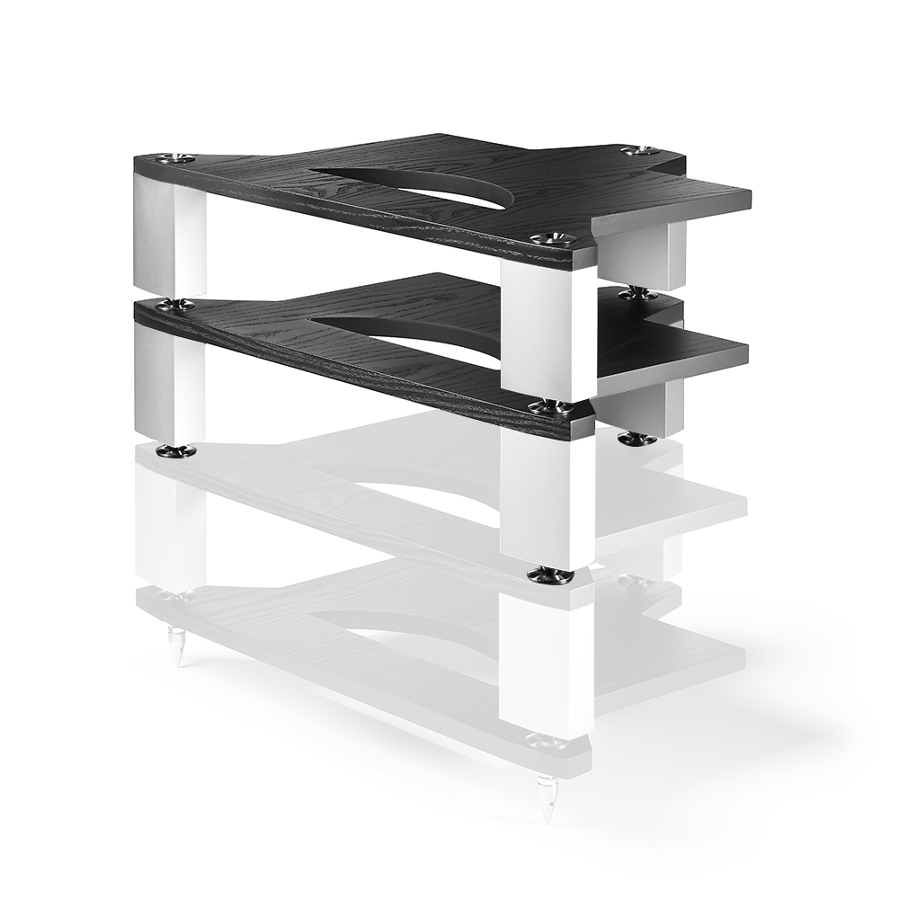 Naim Audio FraimLite Two Level Twin-pack black top/silver leg