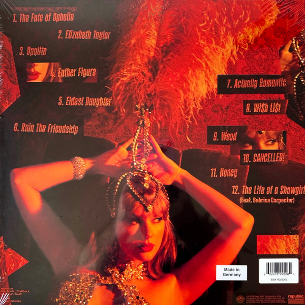 Taylor Swift - The Life Of A Showgirl [Portofino Orange Glitter] (602478225260)