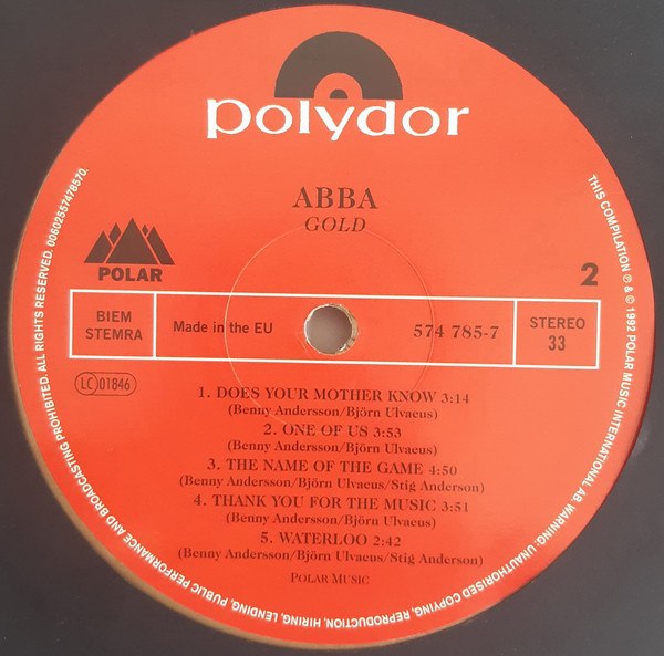 ABBA - Gold Greatest Hits [Gold Vinyl] (776 292-1)