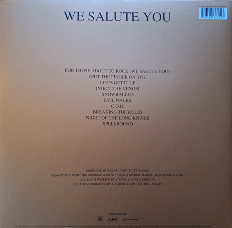 AC/DC - For Those About To Rock [50th Anniversary Edition Gold Vinyl] (19658834591)