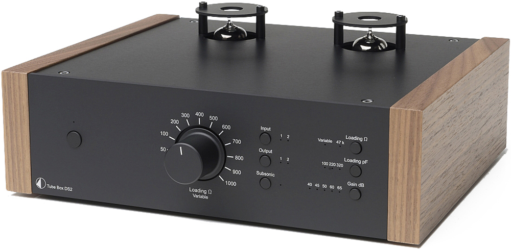 Pro-Ject Tube Box DS2 black/walnut