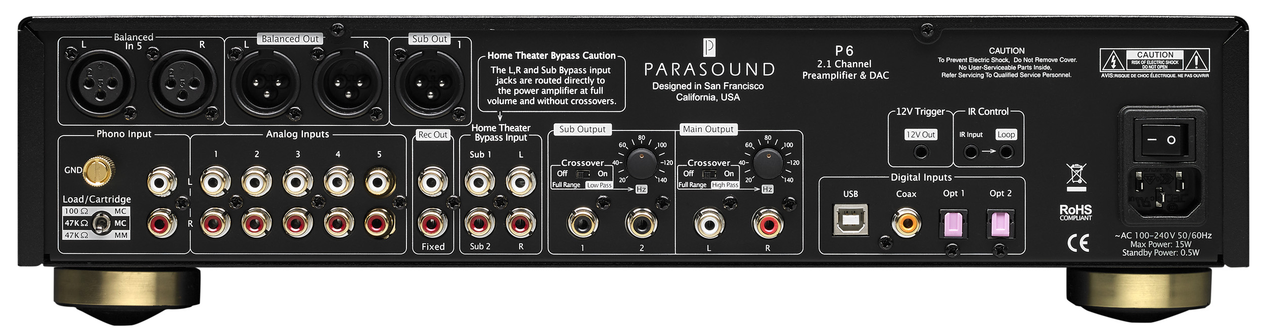 Parasound P6 black