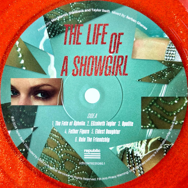 Taylor Swift - The Life Of A Showgirl [Portofino Orange Glitter] (602478225260)