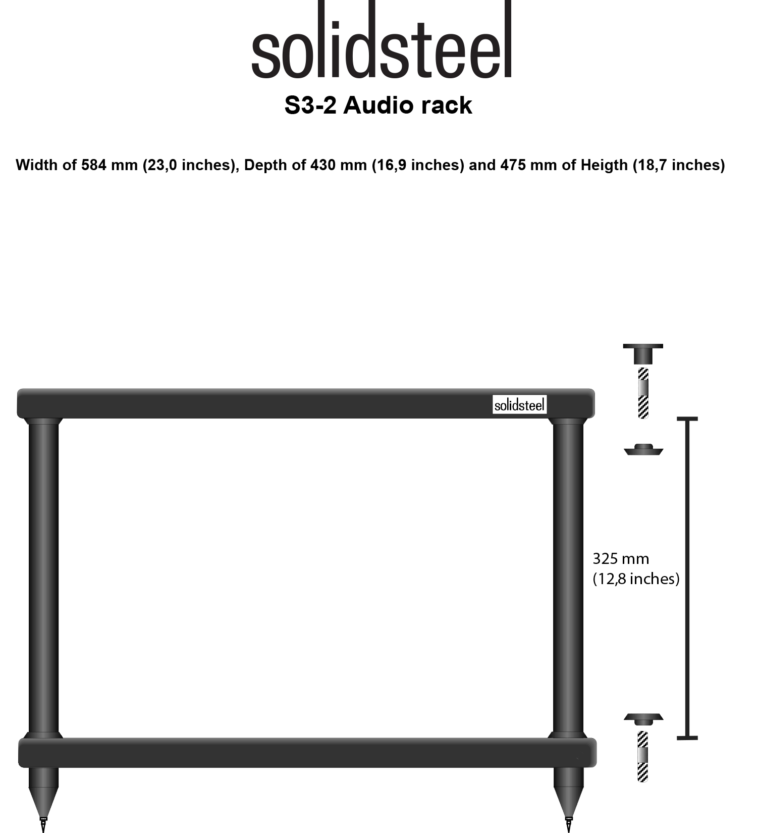 Solidsteel S3-2 walnut