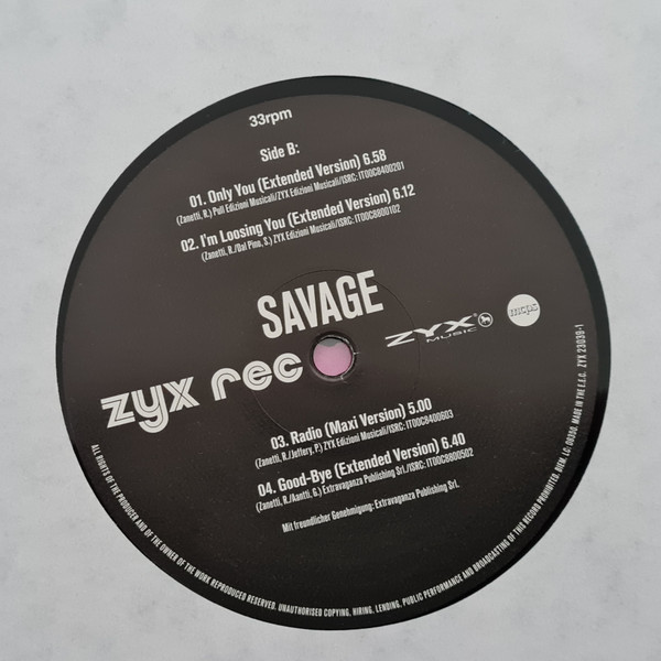 Savage - Greatest Hits & Remixes Vol. 2 (ZYX 23039-1)