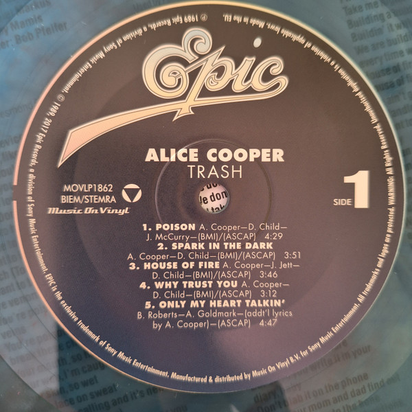 Alice Cooper - Trash [Translucent Blue & Red Marbled Vinyl] (MOVLP1862)