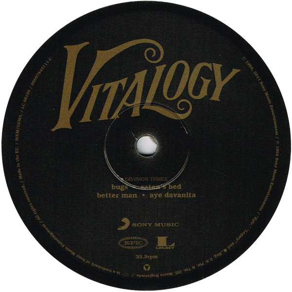 Pearl Jam - Vitalogy (88697843111)