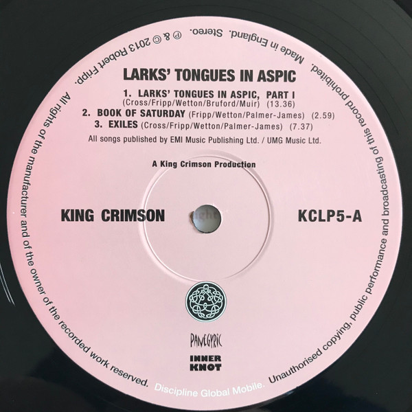 King Crimson - Larks' Tongues In Aspic (KCLP5)