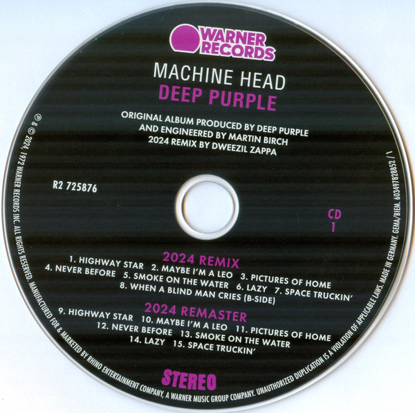 Deep Purple - Machine Head [Purple-smoke Vinyl] (R2 725876)