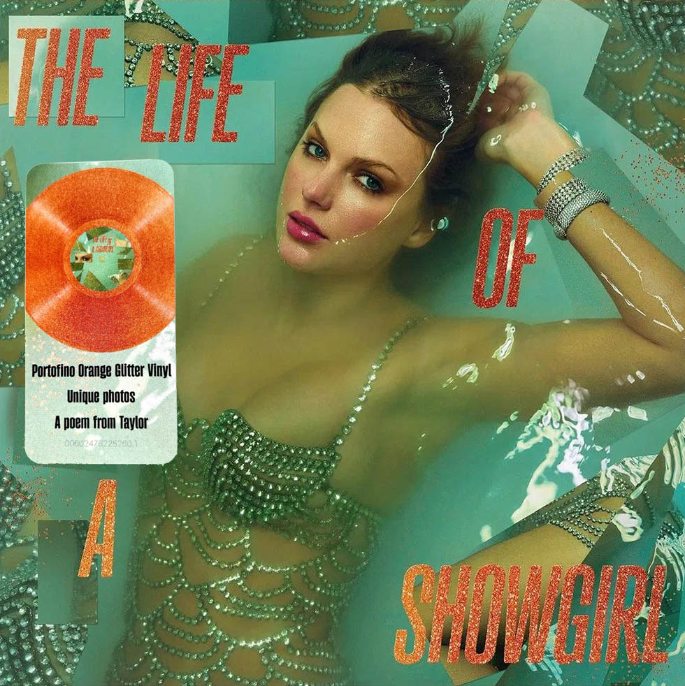 Taylor Swift - The Life Of A Showgirl [Portofino Orange Glitter] (602478225260)