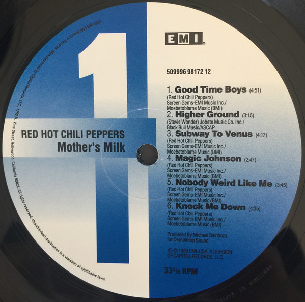 Red Hot Chili Peppers - Mothers Milk (509996 98172 12)