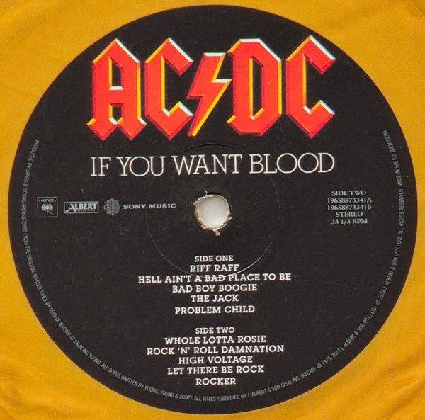 AC/DC - If You Want Blood You've Got It [50th Anniversary Edition Gold Vinyl] (196588733413)