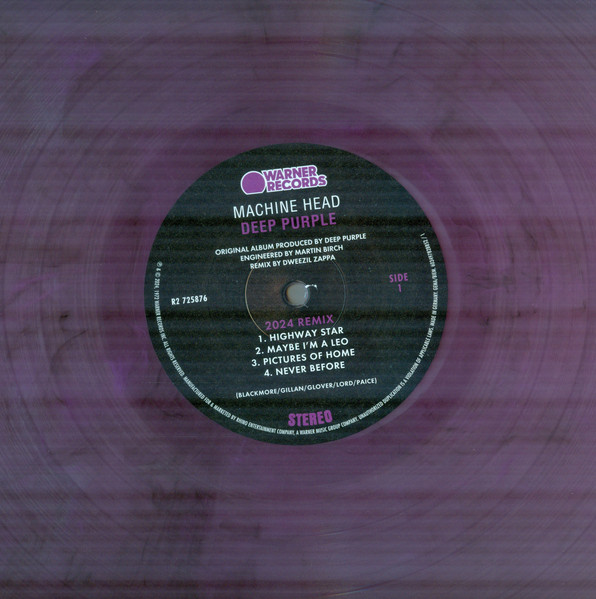 Deep Purple - Machine Head [Purple-smoke Vinyl] (R2 725876)