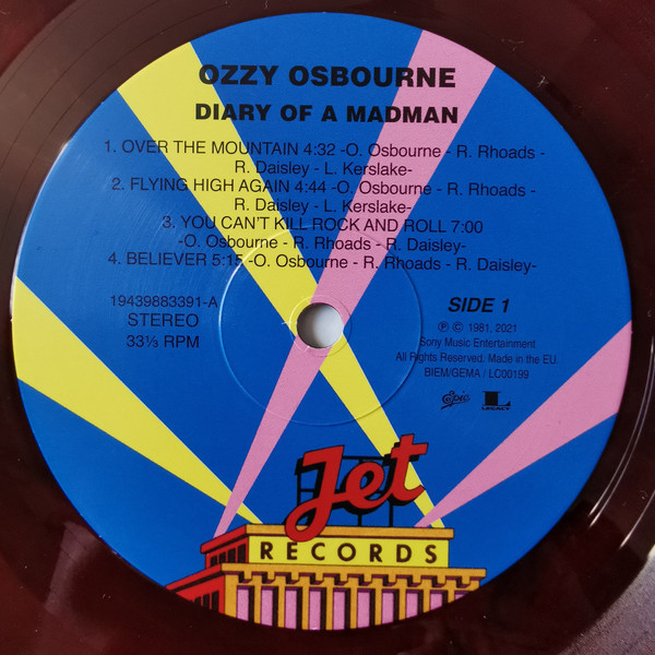 Ozzy Osbourne - Diary Of A Madman [Red/Black Swirl Vinyl] (19439883391)