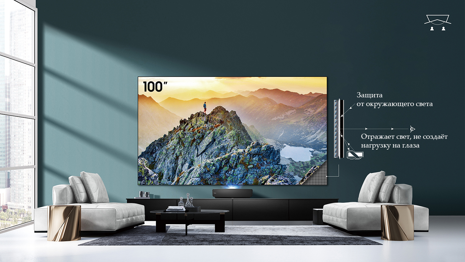 Лазерный телевизор Hisense 100L5G (проектор + экран) купить